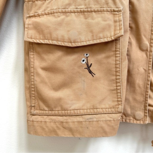 Madewell Embroidered Pessage Jacket Floral Military Style, Size Medium - Picture 11 of 16